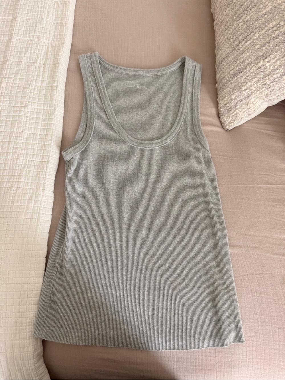 Aerie Light Gray Ribbed Tank Top size S